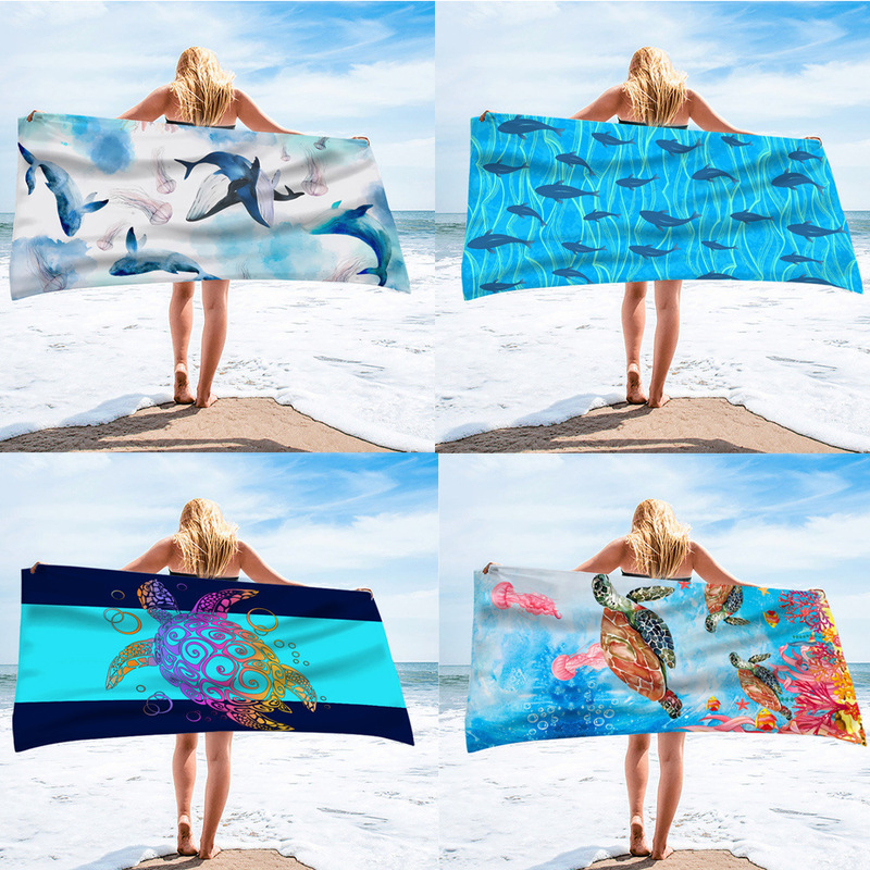 Summer Beach Foreign Trade single-sided velvet beach towel microfiber swimming bath towel sweat-absorbent sunscreen absorbent towel Summer Beach Foreign Trade single-sided velvet beach towel microfiber swimming bath towel sweat-absorbent sunscreen absorbent towel