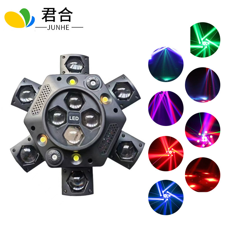 新品六臂小金刚舞台灯ktv酒吧舞台灯光室内派对氛围摇头激光闪灯|undefined