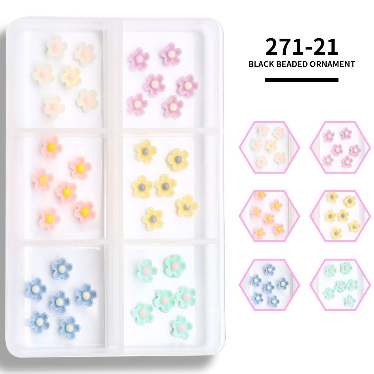 Cruz-frontera popular remache de uñas joyería no se desvanece mezclado 6-rejilla de metal largo hueco estrella Luna decoración de uñas
