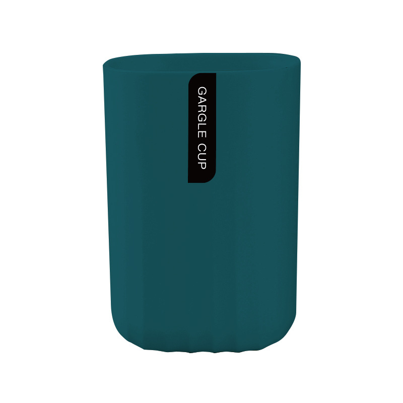 Sencillo Estilo nórdico cepillo de dientes taza baño color sólido onda patrón plástico cepillo de dientes almacenamiento taza de lavado simple enjuague bucal taza