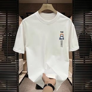 2024 New Explosions Half-sleeve Casual High-end Men's Short-sleeve T-shirt Summer Pure Cotton T-shirt Fashionable Brand All-match Top T