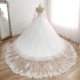 Main Wedding Dress 2023 New Style Elegant Bride Mori Dunhuang Net Cross-border French Trailing Simple Slim Light Veil for Women