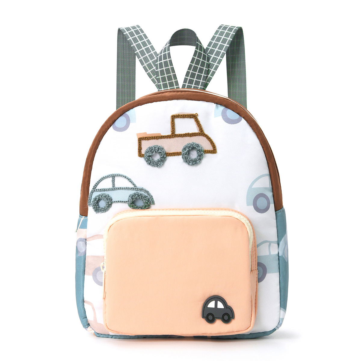 Cross-Border Cartoon Car Backpack Kindergarten Boys and Girls Lightweight Backpack Embroidered Cute Children's School Bag