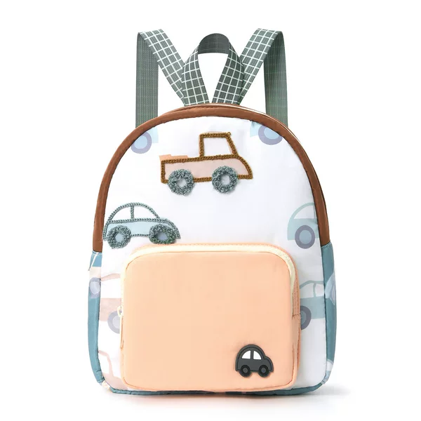 Cross-Border Cartoon Car Backpack Kindergarten Boys and Girls Lightweight Backpack Embroidered Cute Children's School Bag