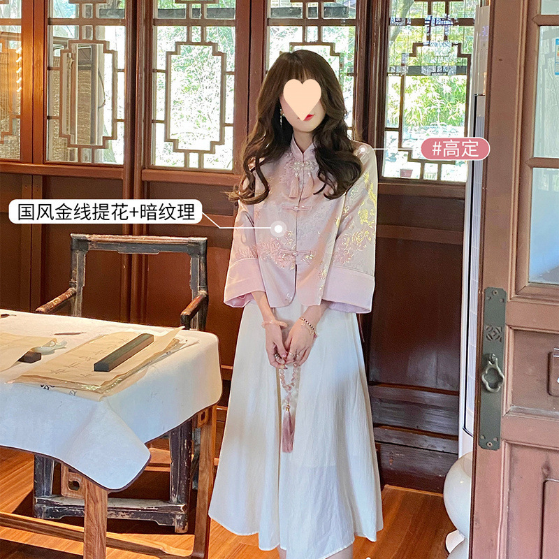 棉香约高级感国风女装新中式上衣2025春秋新款外套女新中式汉服|undefined