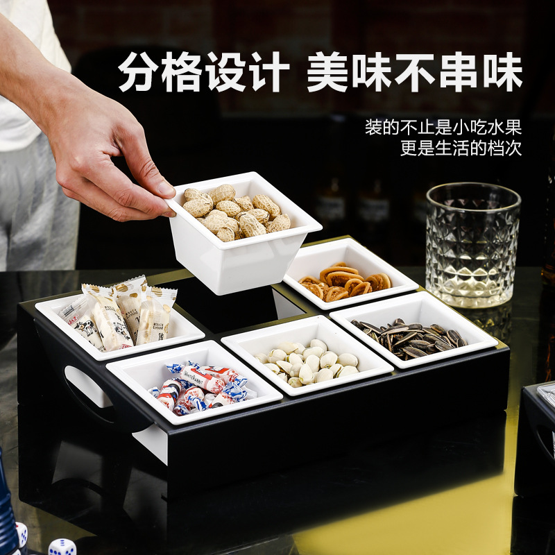 Bar KTV plato de fruta plato de merienda barra clara rejilla plato de fruta estante traje plato de fruta seca plato de merienda comercial estante
