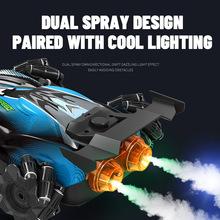 F1双喷雾灯光车无线遥控漂移赛车动感音乐汽车充电越野跑车玩具