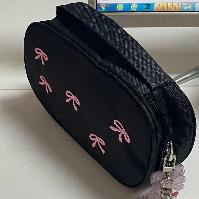 高見えインスタイル文具箱韓国風シンプル小中学生キャンバス刺繍大容量筆箱筆箱|undefined