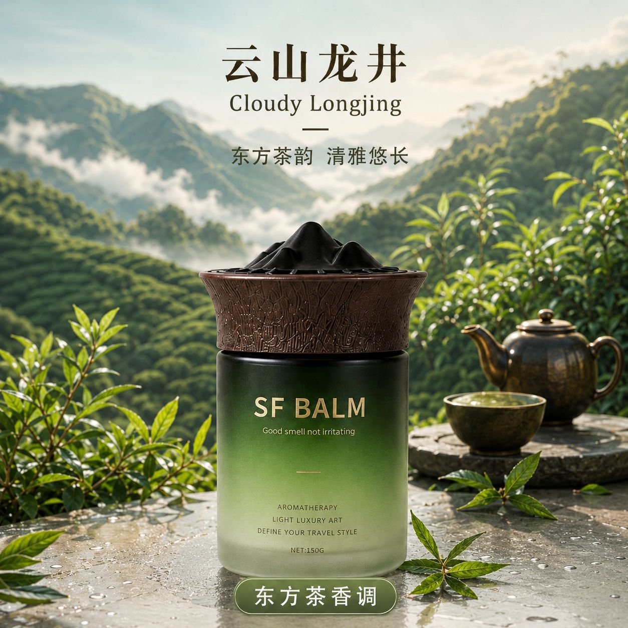 Car Air Freshener Yunshan Car Fragrance Solid Balm High-End Decoration New Model Odor Removal