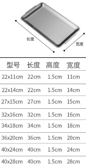 メーカー卸売りステンレス漢式長方皿鍋牛肉焼肉皿平底皿厚肉焼き皿|undefined