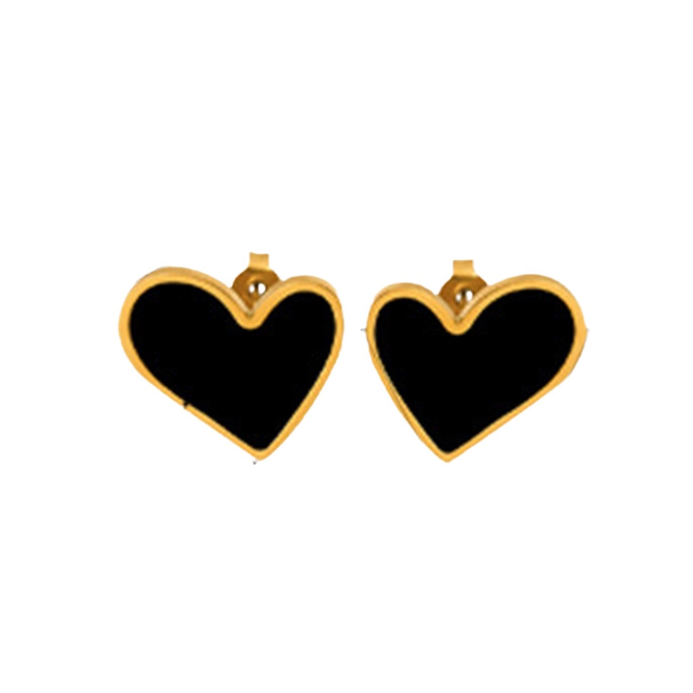 Black love titanium acero pendientes 2024 nueva moda nicho de alta sensación pendientes femeninos temperamento coreano simple pendientes