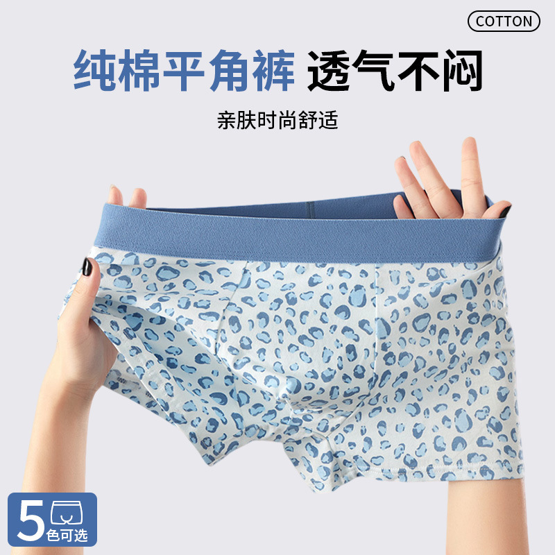 Men's Cotton Shorts, High-End Men's Antibacterial Sports Boxer Briefs, Pure Cotton Underwear