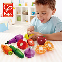 Hap水e果切切乐儿童过家家果蔬菜套装厨房木制木质宝宝益智玩具