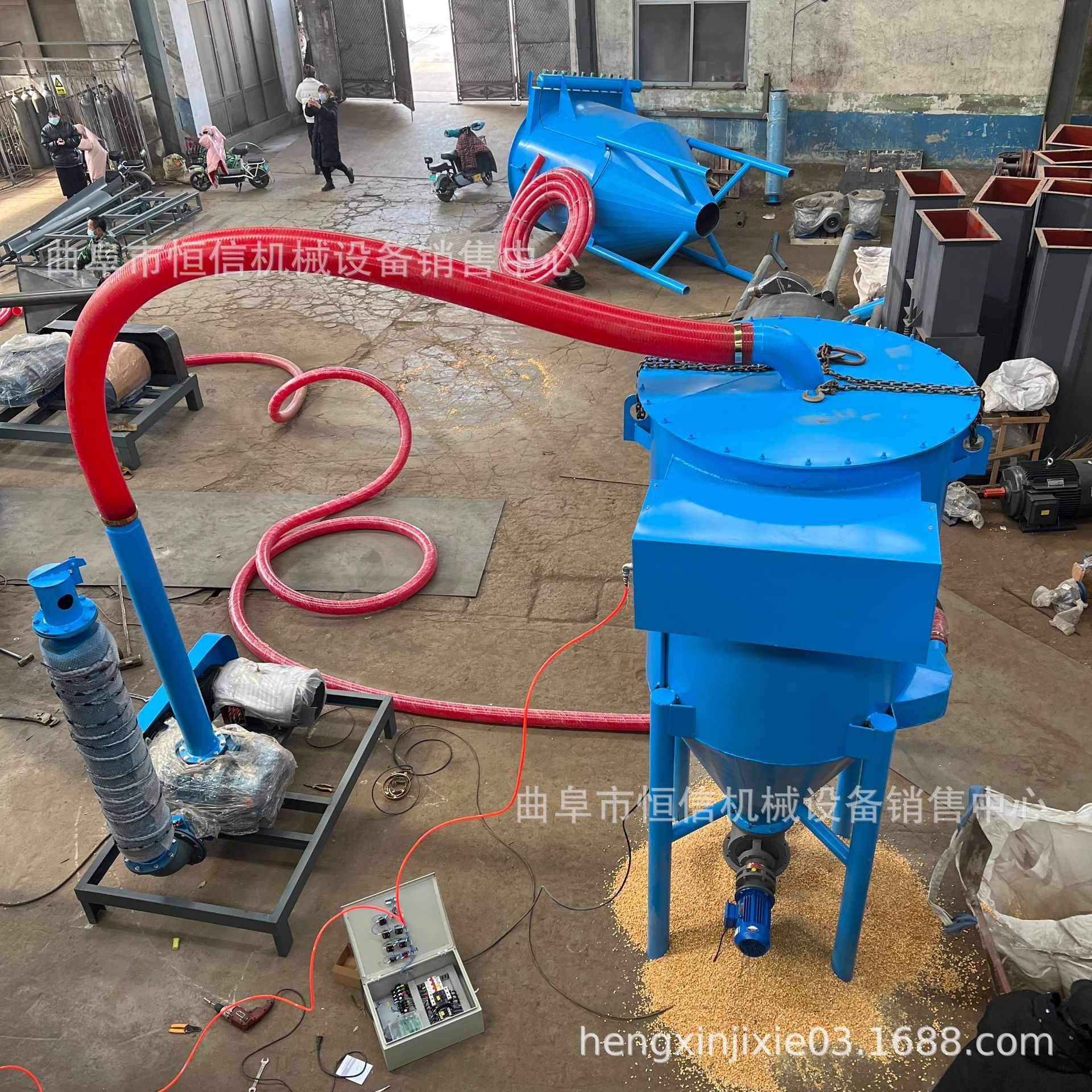 石家庄风送无尘石灰粉气力吸灰机zcjb 稻壳谷壳粮食气力吸粮机