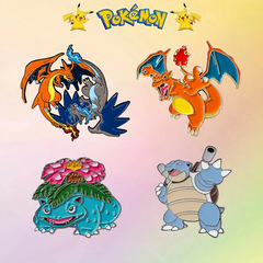 ポケモンポケモン漫画バッジポケモン超進化リザードン水亀かわいいブローチ