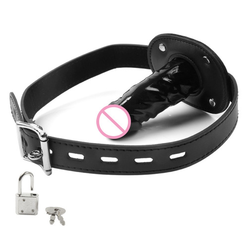 Adult Toys Manufacturer Direct Supply Black PU Leather Penis Plug Couples Erotic Toys One Piece Dropshipping