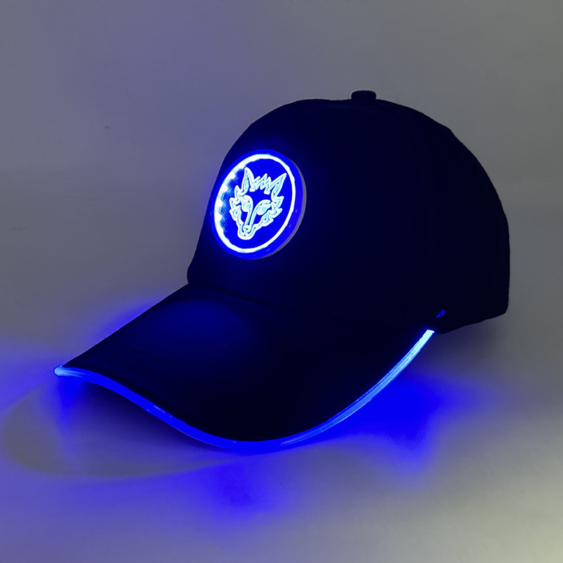 Gorra LED de Amazon, gorra de béisbol luminosa, gorra para exteriores con protección solar, gorra de pico de pato con protección solar, gorra LED de colores cambiantes
