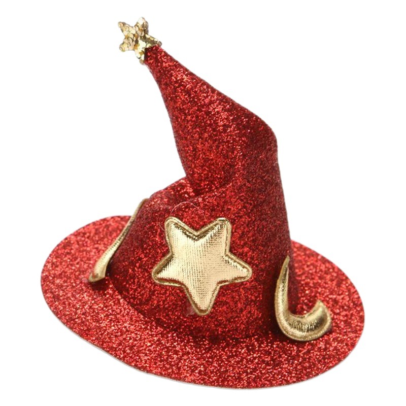 Decoraciones de Halloween regalo horquilla para niños Wansheng venta lindo sombrero de bruja accesorios para el cabello tocado decoración de Halloween