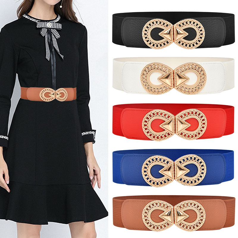 New simple all-match elastic belt for women with dress shirt decorative belt down jacket waist-tight fashion belt