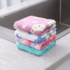 cartoon printing coral velvet rag double thick absorbent kitchen cleaning oil-free dish towel factory wholesale