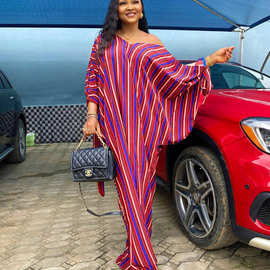 跨境外贸新款2026Dress V-neck Loose Fit Plus Size Elegant Gra