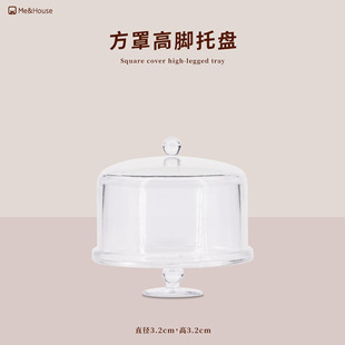 Toys] Transparent Tall Tray, Cake Shop Dessert Storage, 6-Point Doll House Ornaments, Miniature Model Artificial