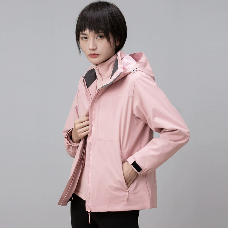 Мужской и женский весенне-осенний и зимний съемный костюм из двух частей "три в одном" для альпинизма на открытом воздухе, модный лыжный костюм утолщенный