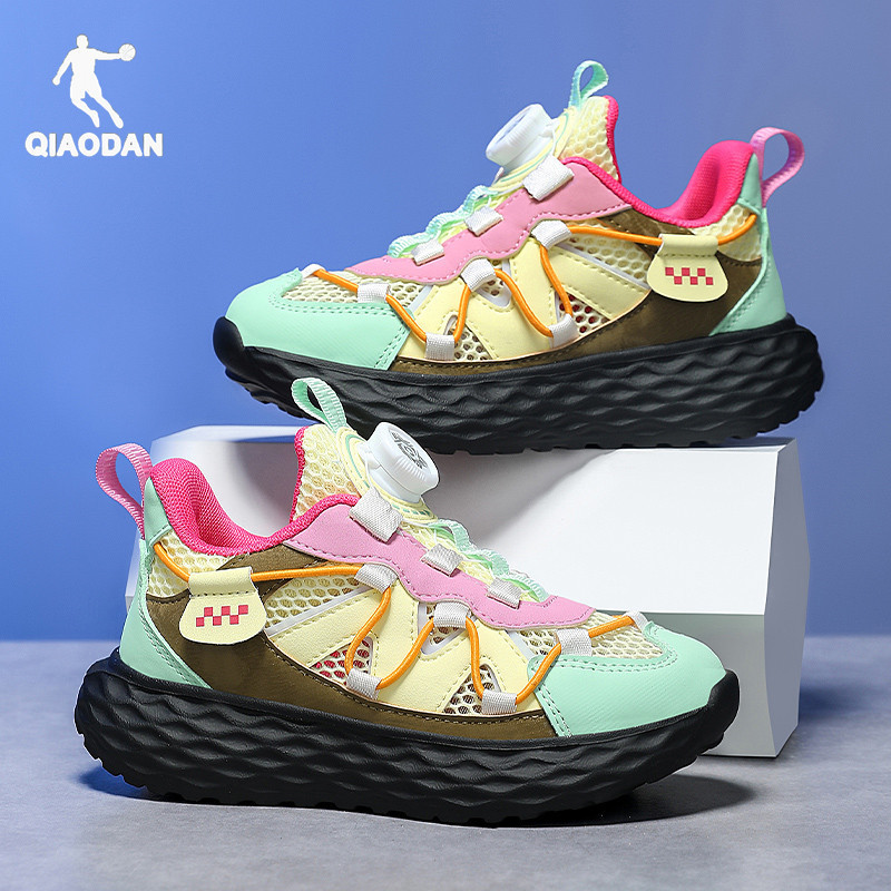 Jordan Girls' Single Mesh Shoes 2026 Summer Kidsren's Breathable Sports Shoes Boys' Comfortable Mesh Outdoor Hiking Shoes