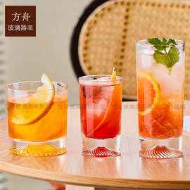 简约雪山直升玻璃杯家用水杯餐厅酒吧长饮鸡尾酒杯果汁杯柯林杯子