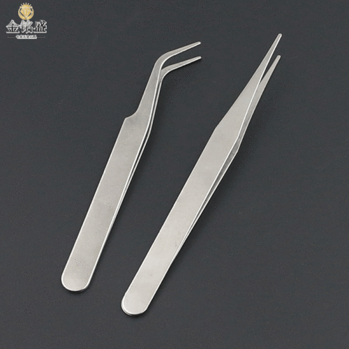 Stainless steel tweezers household straight head elbow 0.8mm thick manicure tweezers repair tools diamond painting delivery wholesale