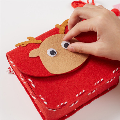 Christmas small gift children's toys handmade diy material package deer backpack kindergarten party decoration