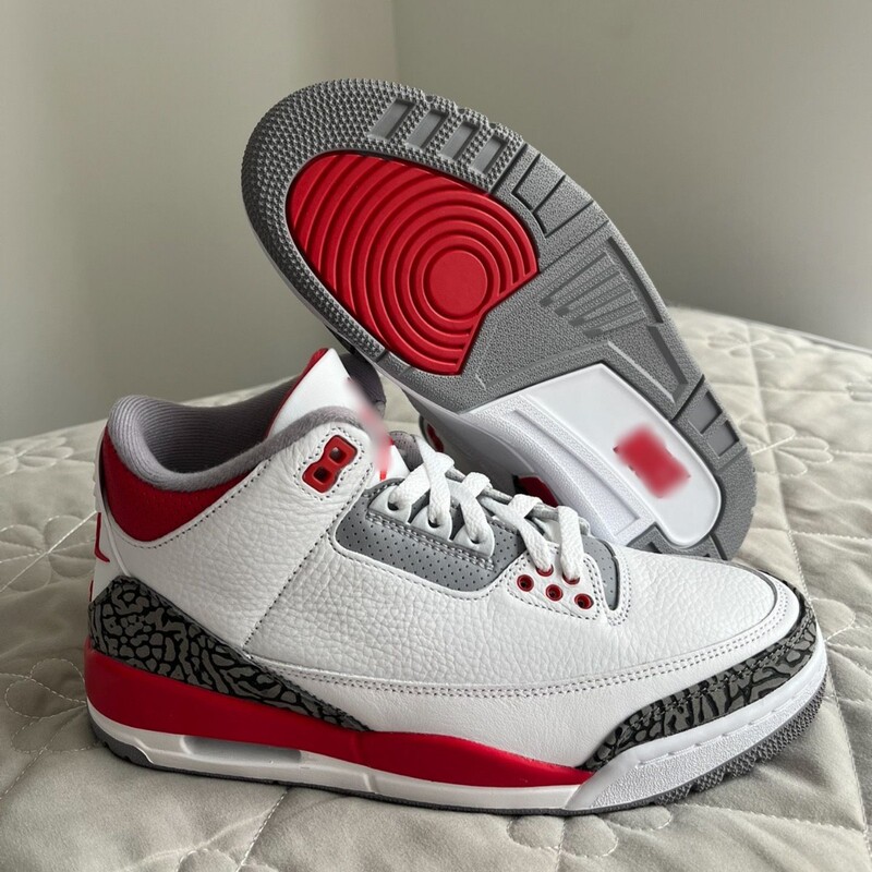 Putian Shoes Pure Original AJ3 Cross-Border Practical Basketball Shoes in White Cement Flame Red for Men and Women Couples Casual Sports Shoes Putian Shoes Pure Original AJ3 Cross-Border Practical Basketball Shoes in White Cement Flame Red for Men and Women Couples Casual Sports Shoes