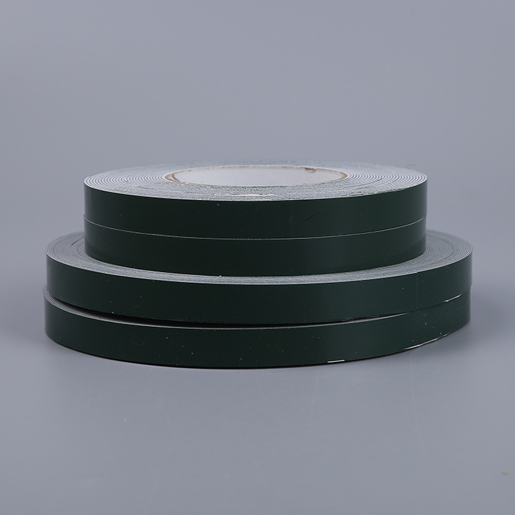 厂家批发绿膜白色汽车泡棉胶带高粘泡沫胶泡棉胶白色PE双面胶带