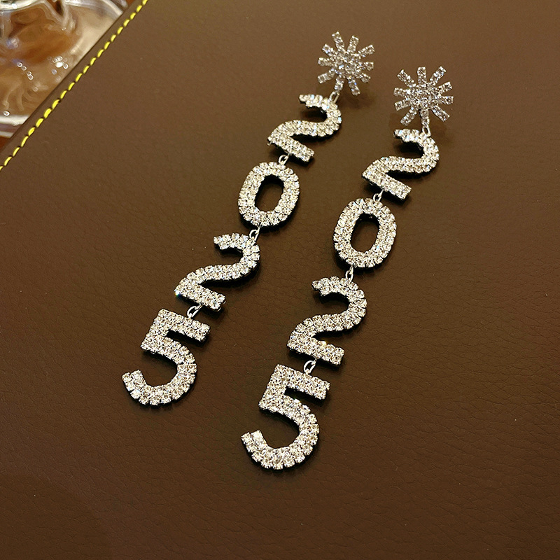 Pendientes de perla de diamantes con aguja de plata de súper hada, pendientes de borla de flores, pendientes de moda francesa, pendientes de nicho para mujer, lujo ligero, sentido de alta gama