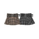 YPRS men's clothing original ins fashion brand double belt plaid design niche high waist slimming women's hot girl shorts A- line skirt