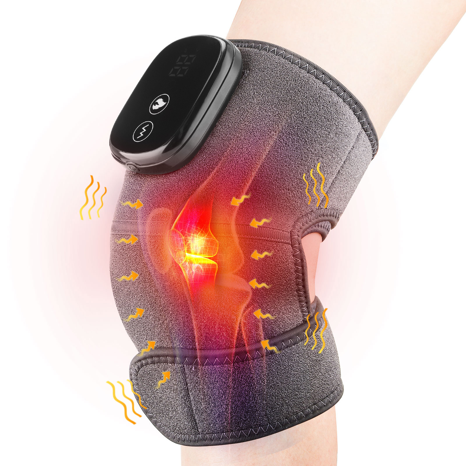 Electric heating massage knee pads shoulder pads wireless heating mugwort old cold legs smart infrared physiotherapy device factory