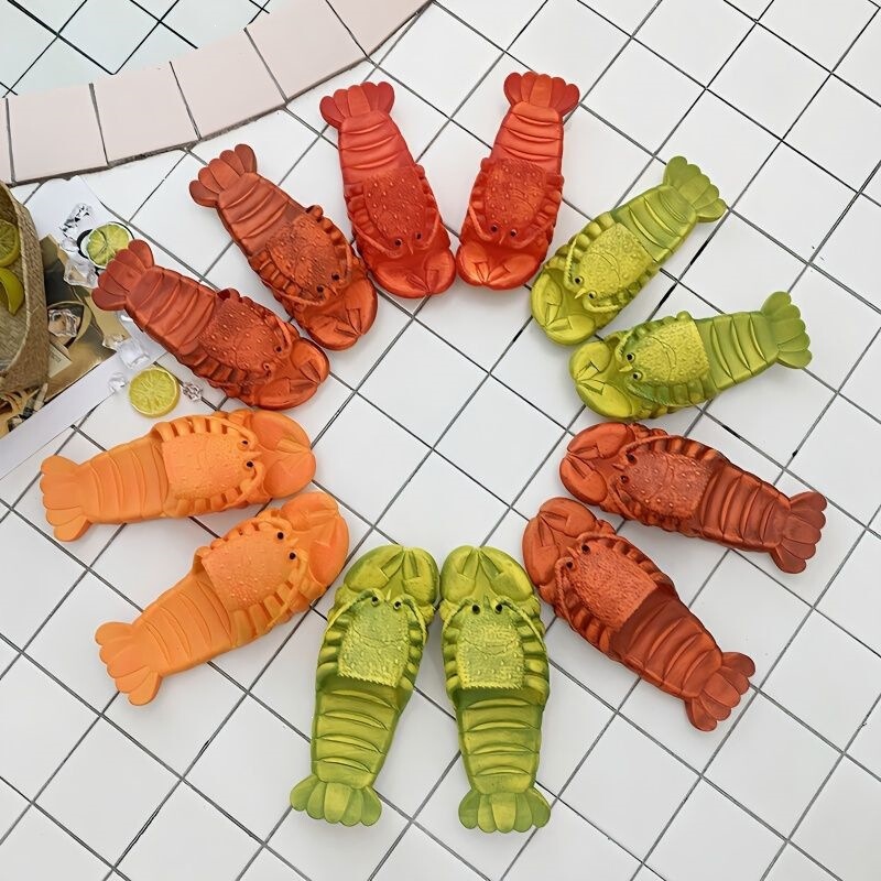 2026 Summer Lobster Slippers for Men, Creative and Quirky, Trendy Internet Celebrity Style, Suitable for Outdoor Wear, Beach, Home Use, Non-Slip, Couple and Family Matching 2026 Summer Lobster Slippers for Men, Creative and Quirky, Trendy Internet Celebrity Style, Suitable for Outdoor Wear, Beach, Home Use, Non-Slip, Couple and Family Matching