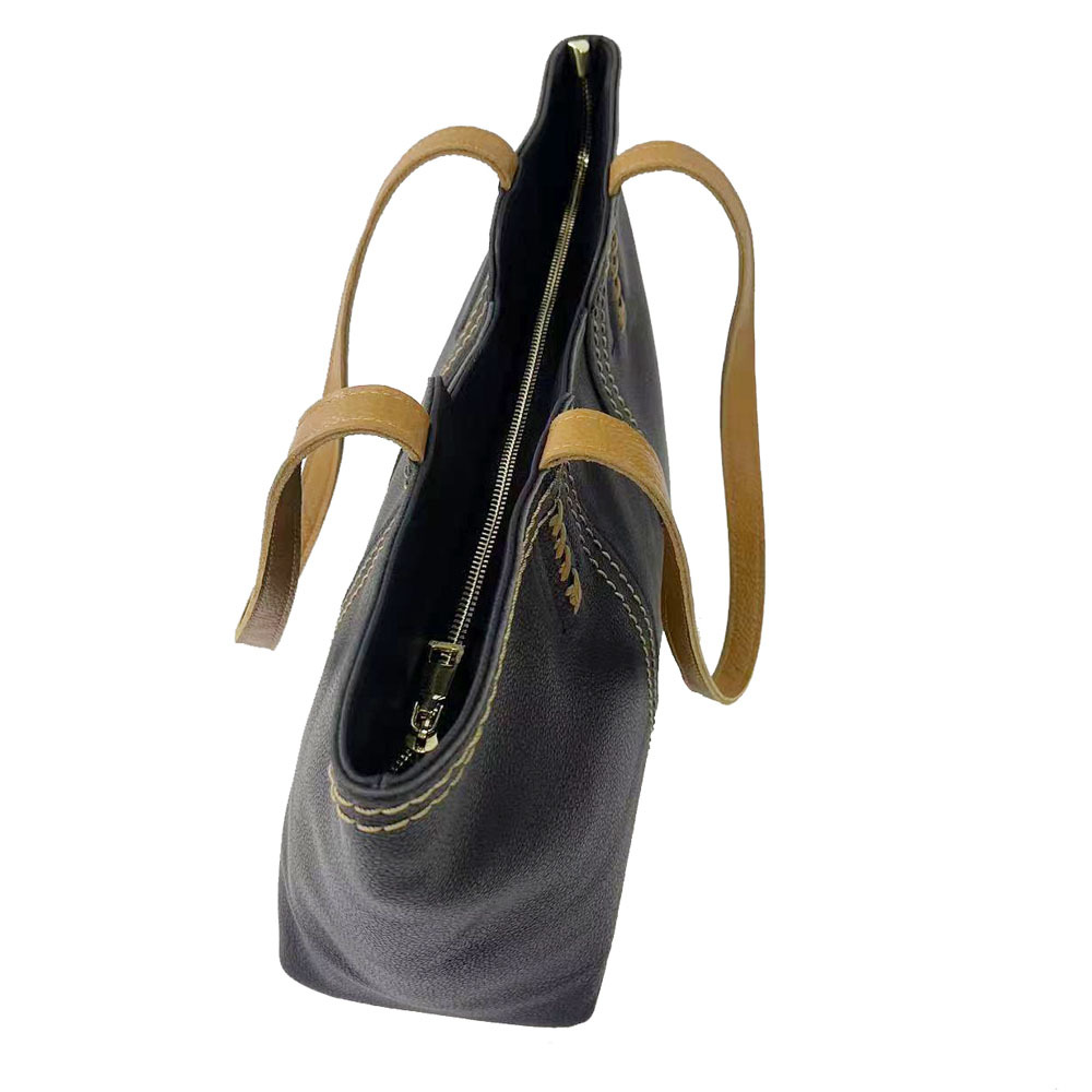 Sac cabas en cuir véritable pour femme, grande capacité, idéal pour les trajets quotidiens, les courses ou comme sacoche._voghion.com