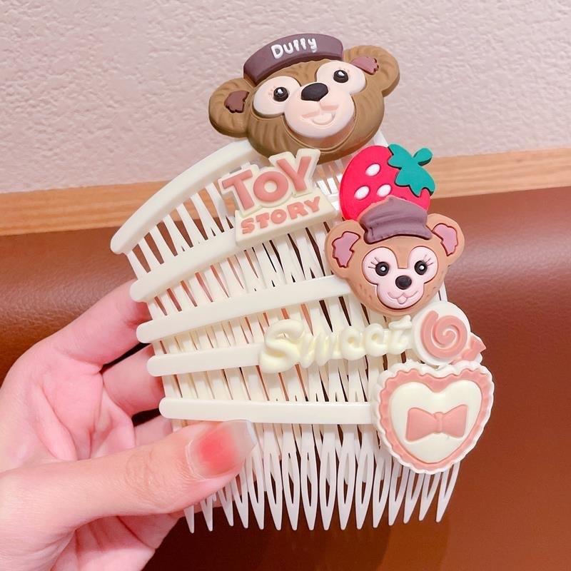Artefacto de pelo roto peine de niños femeninos dibujos animados lindo horquilla tocado niña flequillo acabado de pelo roto peine pinza de pelo