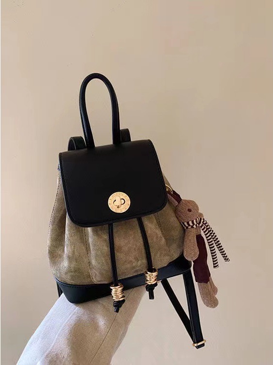 2023 otoño e invierno nuevo casual de alta calidad gamuza Mochila De Cuero pequeña mochila versátil salida pequeña mochila