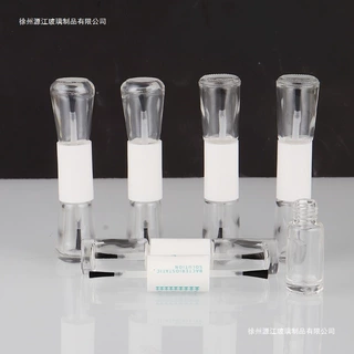 现货供应5ml双头玻璃指甲油瓶 两头指甲油包材苦甲水毛刷唇彩瓶