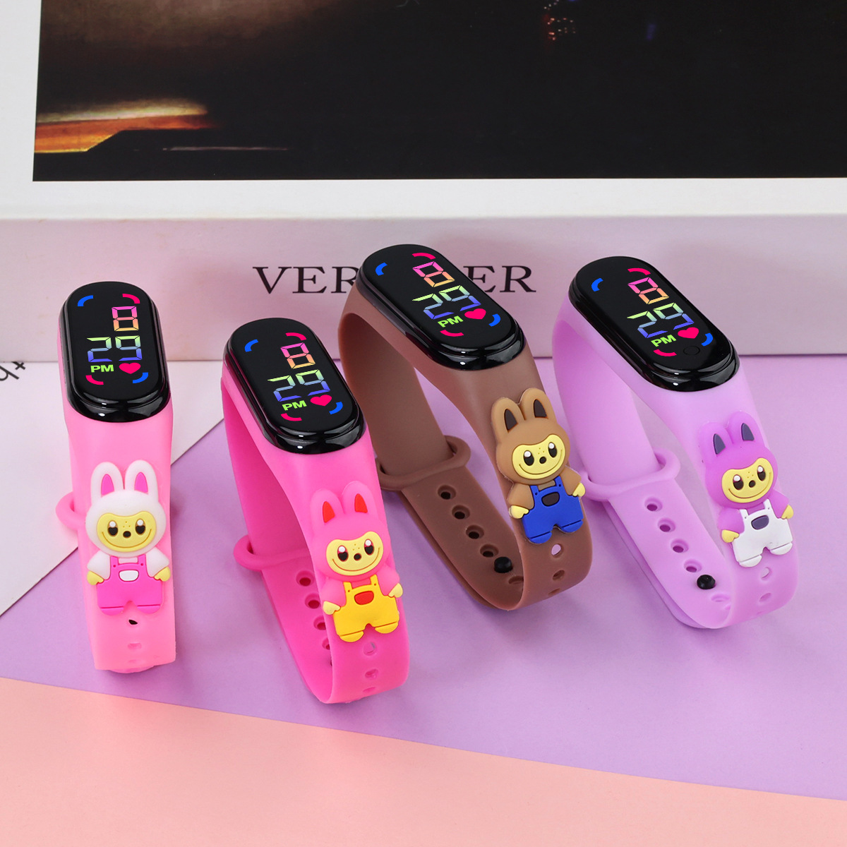 Foreign Trade New Style Cartoon Doll Led Watch Cute Simple Student Waterproof Creative Sports Digital Watch
