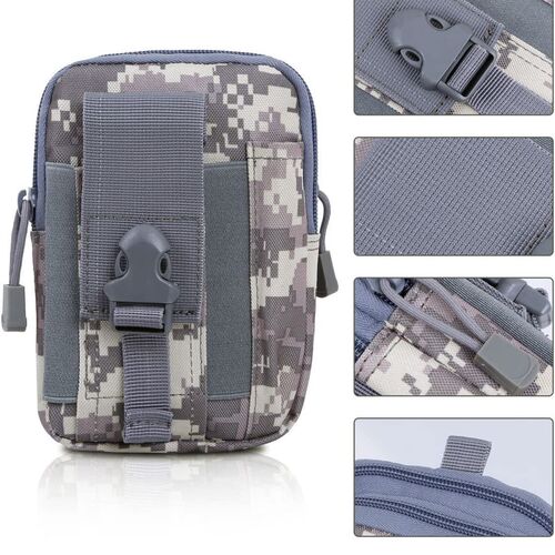 Outdoor sports waist bag Military fan multifunctional tool Mobile phone waist bag Camouflage waterproof bag Cycling accessories Tactical waist bag