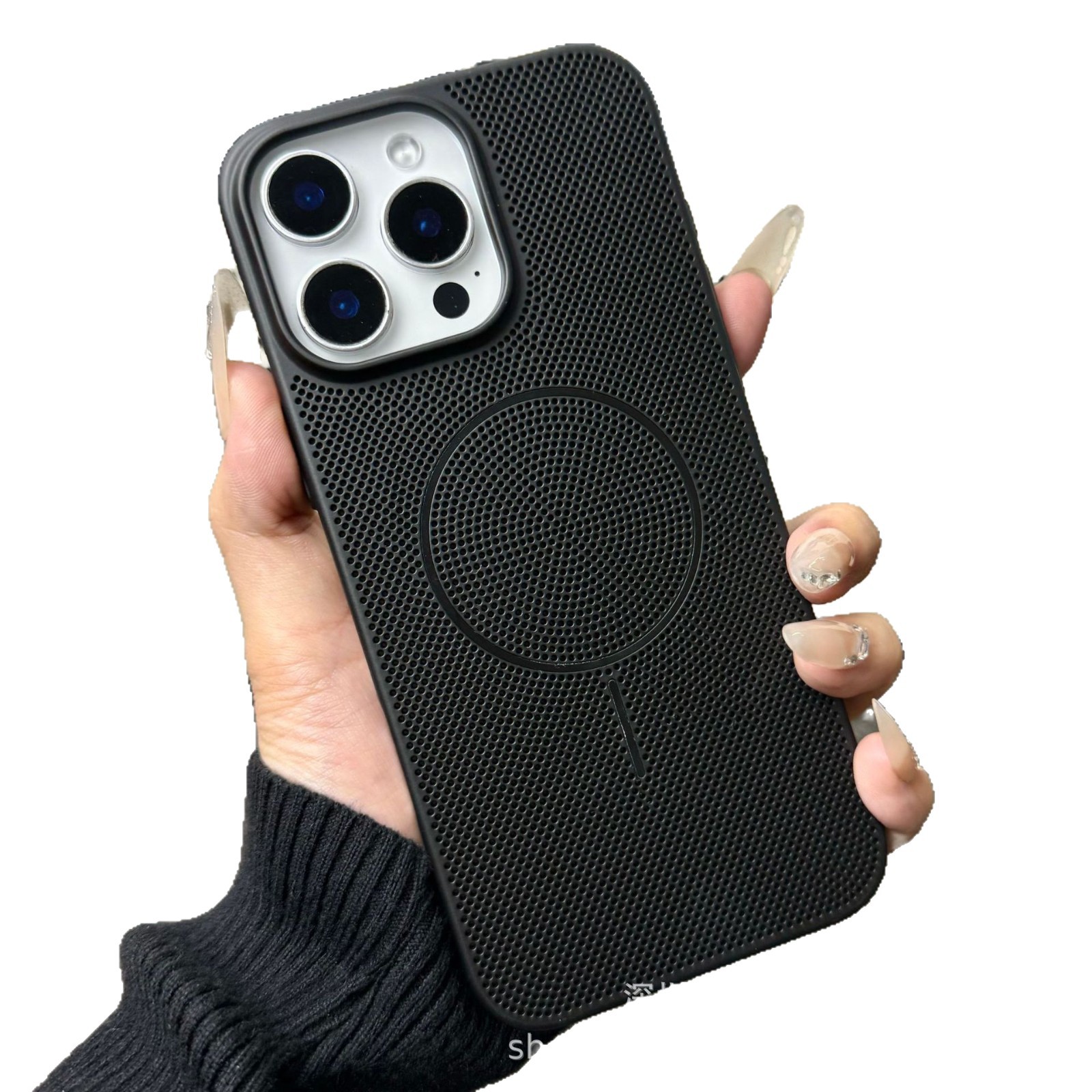 Funda para iPhone 16, transpirable, con disipación de calor, magnética, con orificios de malla, para Apple 17, simple, anticaídas, protectora, para iPhone 11