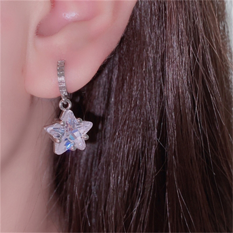 Fashion Star Copper Plating Zircon Pendant Necklace