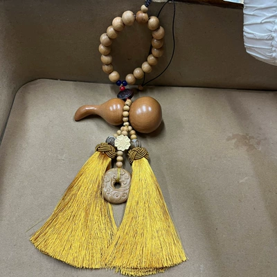 Car hanging – accessories - gourd-tassel-auspicious-yellow