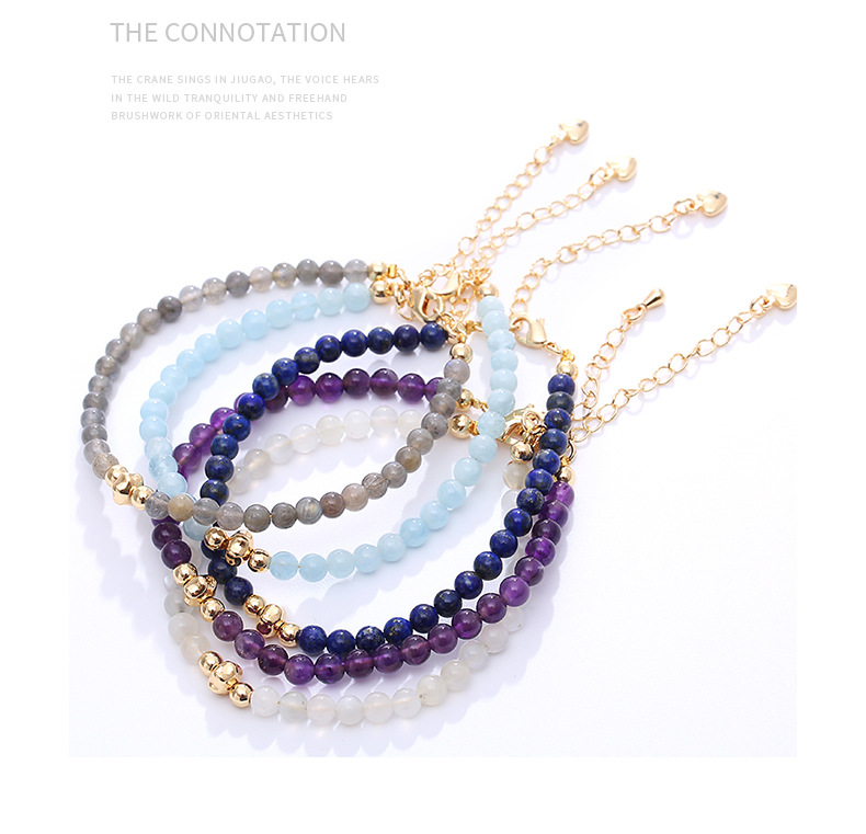 28g Weight Brass Pendant Material Bracelets Classification Fashion Geometric Natural Stone Bracelets