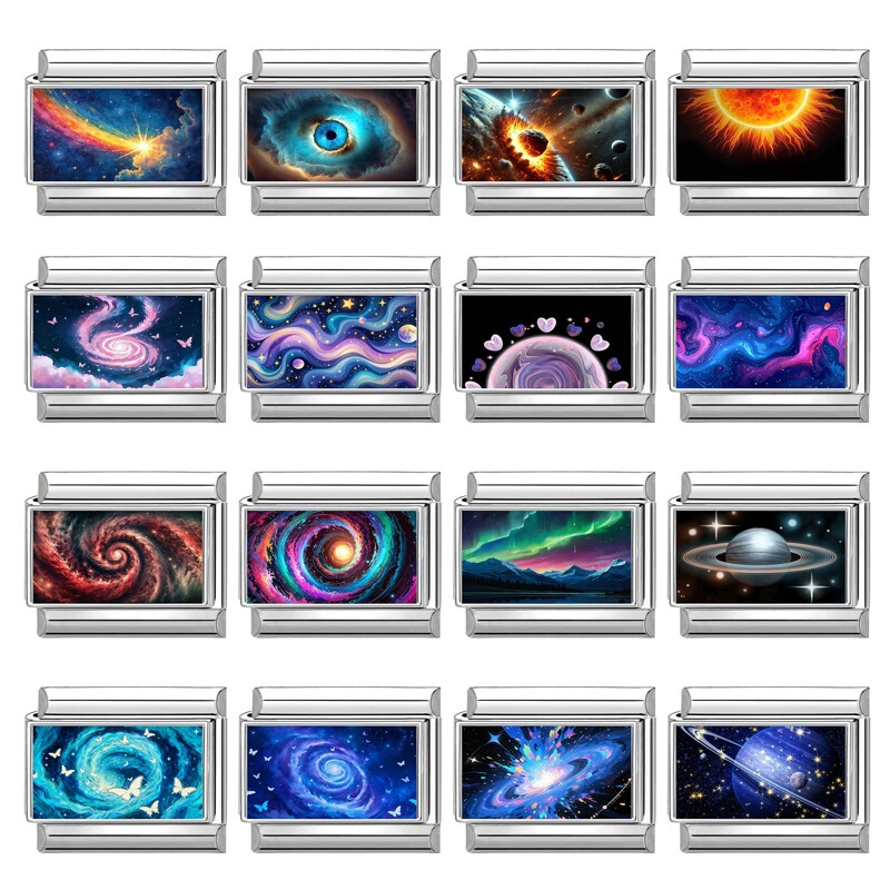 Cross-Border New Product Eu Charms Nebula Element Multifunctional Italian Creative DIY Modular Bracelet Cross-Border New Product Eu Charms Nebula Element Multifunctional Italian Creative DIY Modular Bracelet