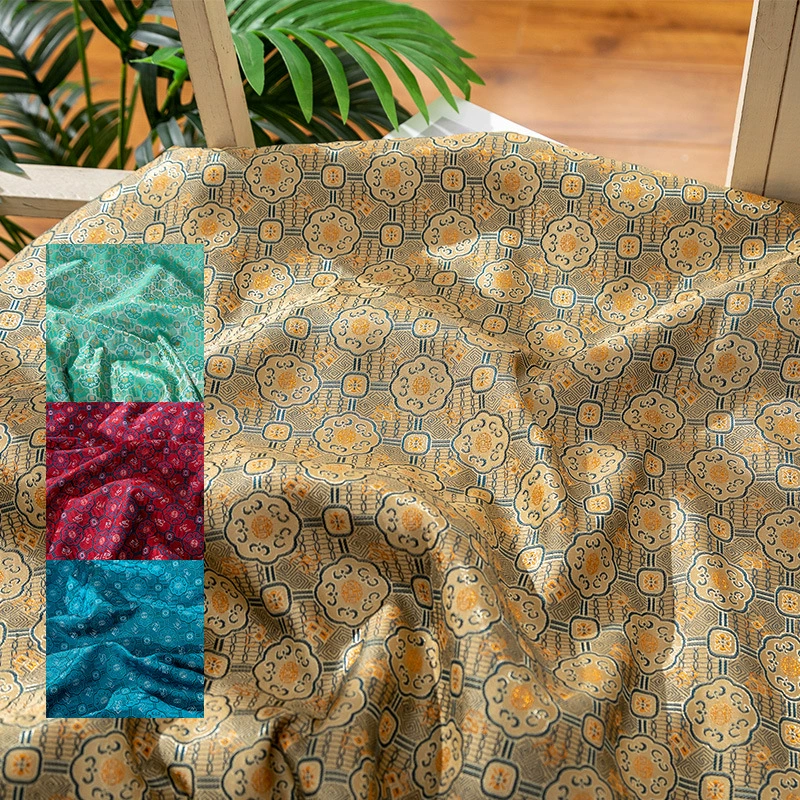 Остатки ткани из парчи для практики, старый материал для переплета круглых вееров с золотыми краями, саше ручной работы своими руками, остатки кукольной одежды.