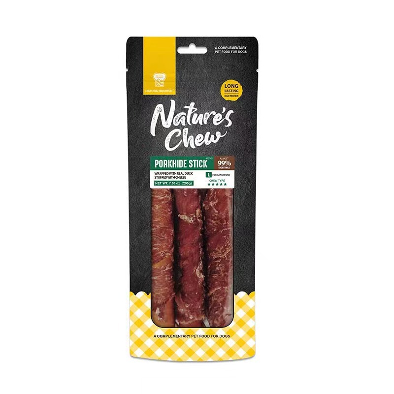 Narishe Dog Chew Toys Durable Pig Skin Sticks for Puppies, Large Dogs, Border Collies, Golden Retrievers, Pet Snacks